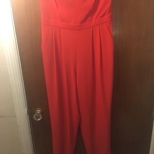 H&M strapless jumpsuit | Red | Size: 8
